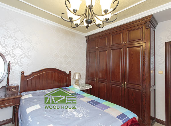 卧室系列—实木床_实木定制衣柜